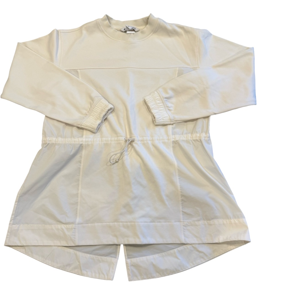 Athleta Cream Lightweight Shell Pullover Cinch Wa… - image 1